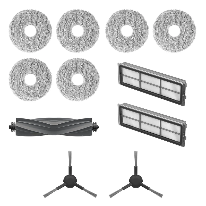 Dreame Accessory Set for L10s Pro Gen2 Robot Includes 6 x Mop Cloths (3 Pairs), 2 x Filters, 2 x Side Brushes, 1 x Main Brush, Original Dreame Accessories - Image 1