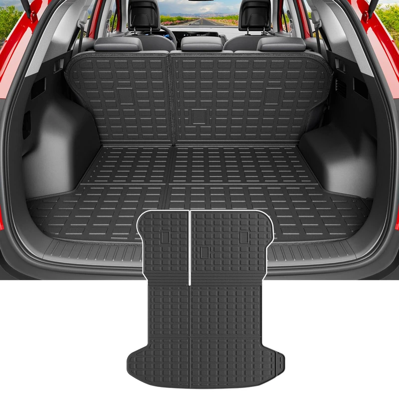 powoq Cargo Mat Compatible with 2023-2025 Kia Sportage Trunk Liner with Backrest Mat TPE Replacement for 2023-2025 Kia Sportage Accessories (Trunk Mat with Backrest Mat) - Image 1