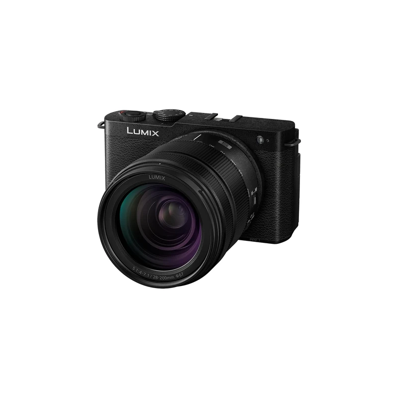 Panasonic Lumix DC-S9HE-K Full Frame Mirrorless Open Gate Vlogging Camera, 24.2MP, 6K /4K Video, 779 Point PDAF, Image Stabilisation, Free-Angle Screen, 5Ghz WiFi, Black, 28-200mm (x7 Zoom) Lens