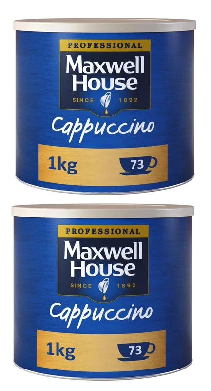 Maxwell House Cappuccino Instant Coffee 1kg Tin (Pack of 2)