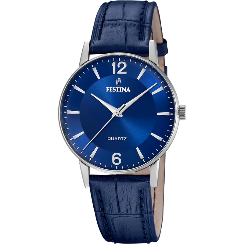 Festina Mens Stainless Steel Watch with Leather Strap F20690/3