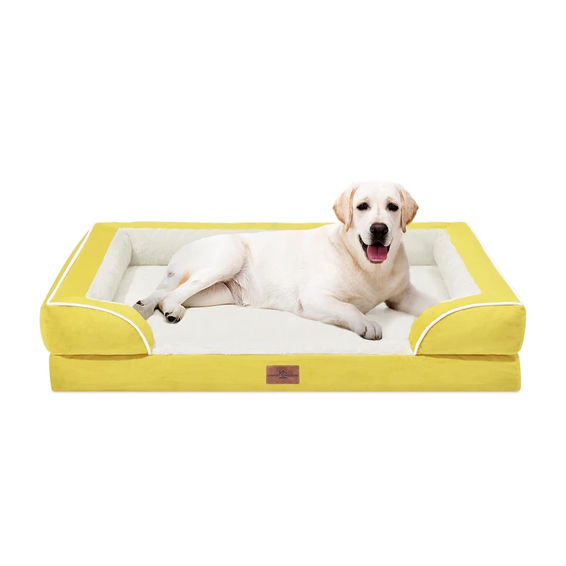 Comfort Expression Jumbo Dog Bed for Extra Large Dogs, Waterproof Orthopedic Dog Bed, Large Breed Dogs Beds, PV Washable Sofa Beds with Removable Cover & Non-Slip Bottom
