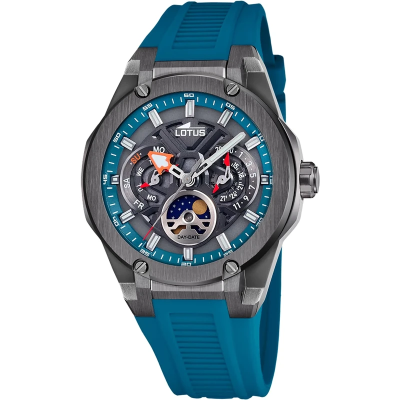 Lotus 18946/2 Mens Chronograph Steel Watch with Rubber Strap