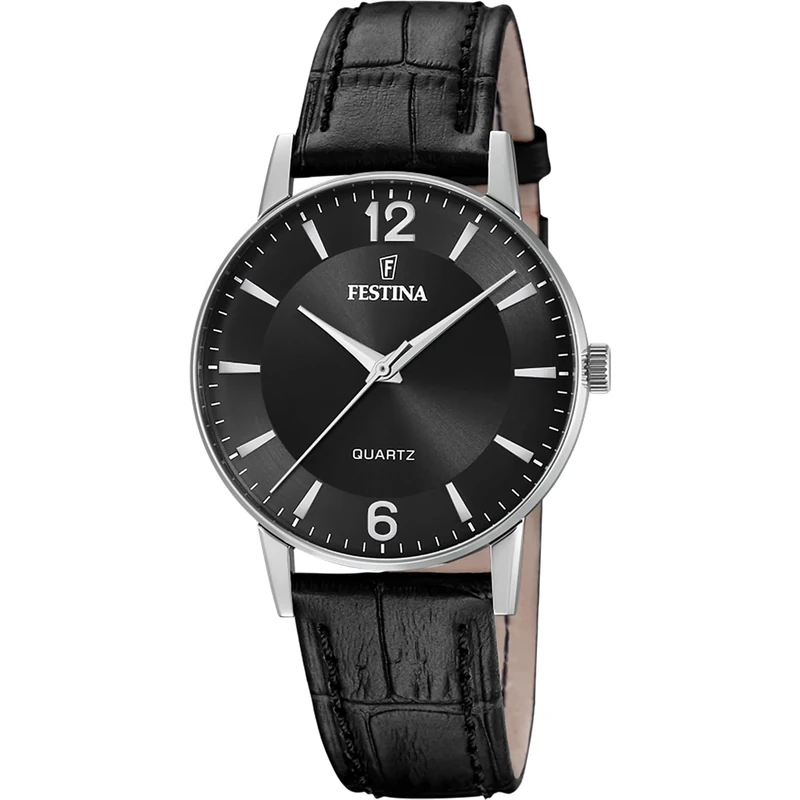 Festina Mens Stainless Steel Watch with Leather Strap F20690/4