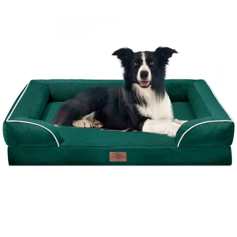 Comfort Expression Large Dog Beds Waterproof Orthopedic Foam Dog Sofa Beds Comfy Pet Bed with Washable Removable Cover & Non-Slip Bottom