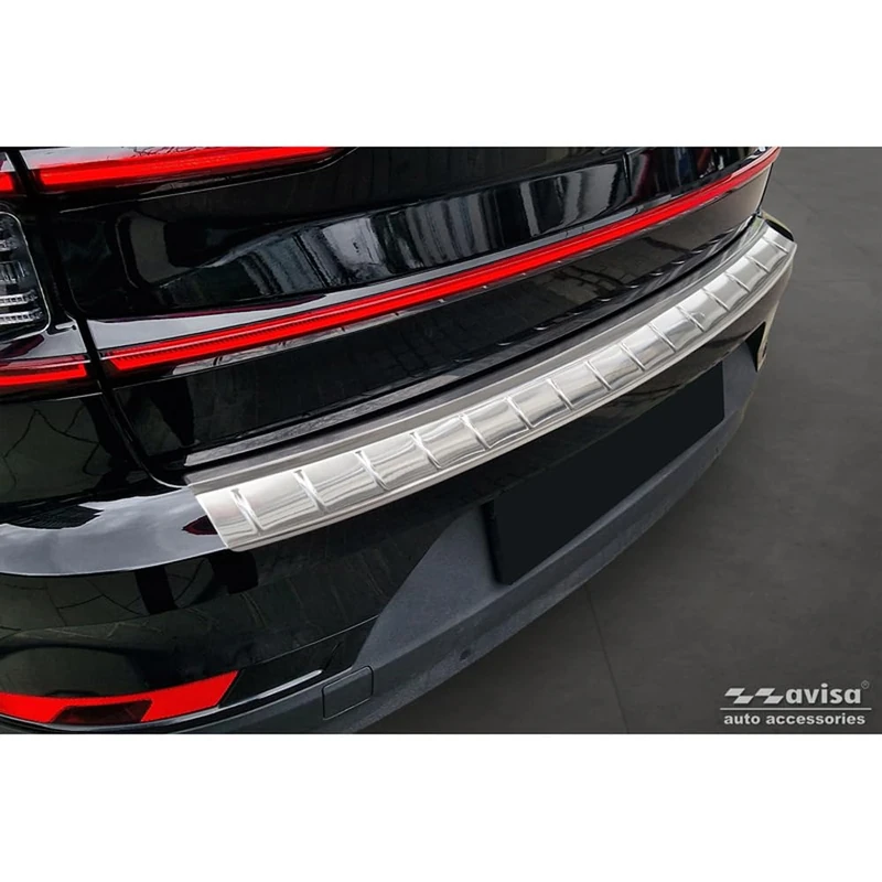 Avisa Stainless Steel Rear bumper protector compatible with Polestar 2 2019-2023 & Facelift 2023- 'Ribs'