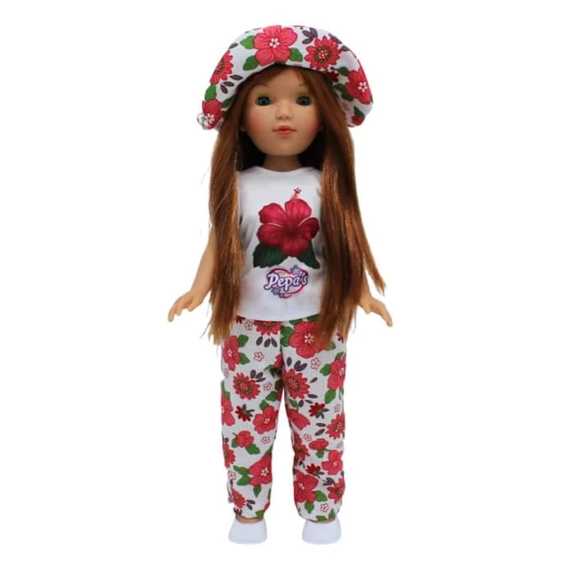 Folk Artesanía Pepa's Original Collection Doll 41 cm. Vidal Rojas Dolls T-Shirt Customisable. Made in Spain.