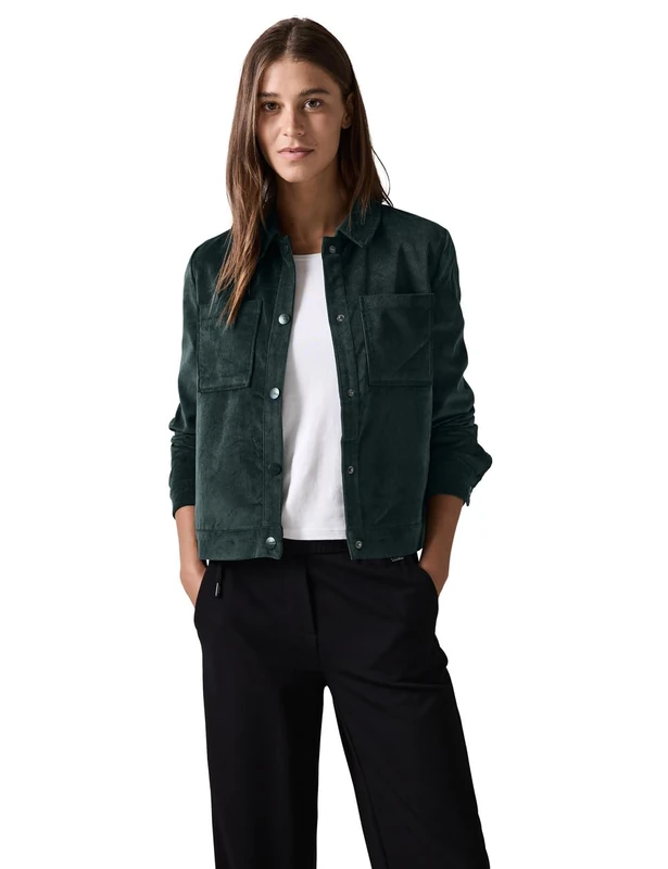 Cecil Women's B212236 Short Corduroy Jacket, Malachite Green, XXL