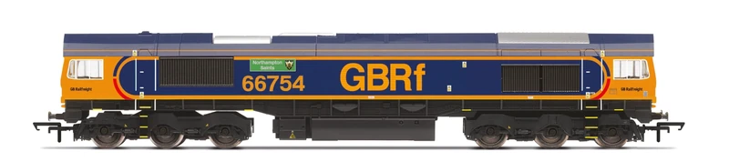 Hornby R30353TXS GBRf, Class 66, Co-Co, 66754 'Northampton Saints' - Era 11 (Sound Fitted) Loco - Electric, Blue