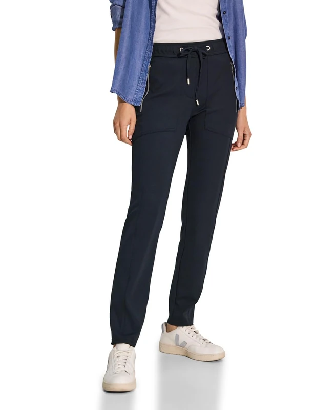 Cecil Women's B378095 Trousers Casual fit, Universal Blue, yl
