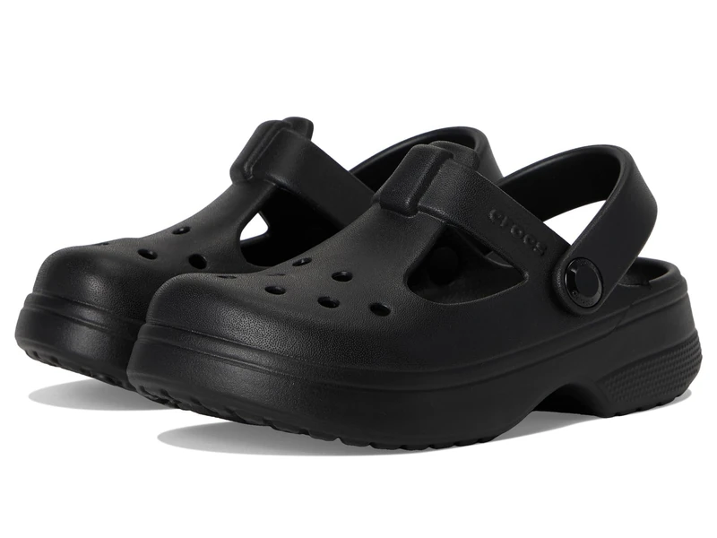 Crocs Unisex Kids Clog, Classic Mary Jane Clog T, Black, 5 UK Child