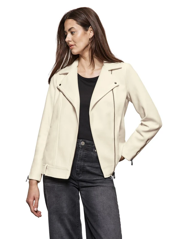 Street One Women's A212186 Biker Jacket, Snow Cream, UK 10