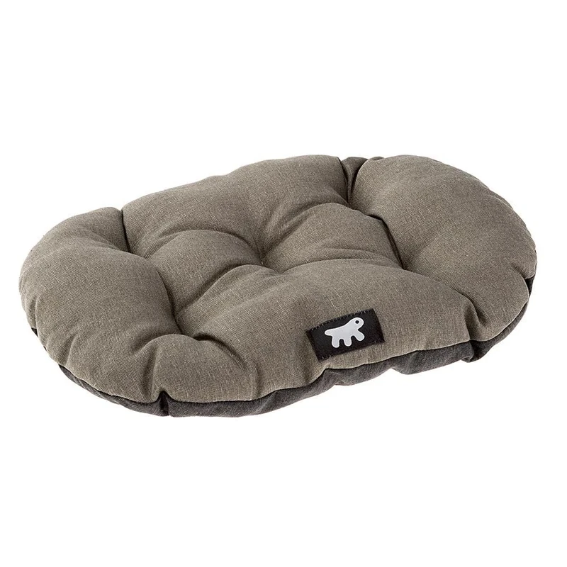 Ferplast Dog Bed Large Dog Cushion Washable Pet Mattress in Cotton with Soft Padding, 100 x 63 cm. Brown