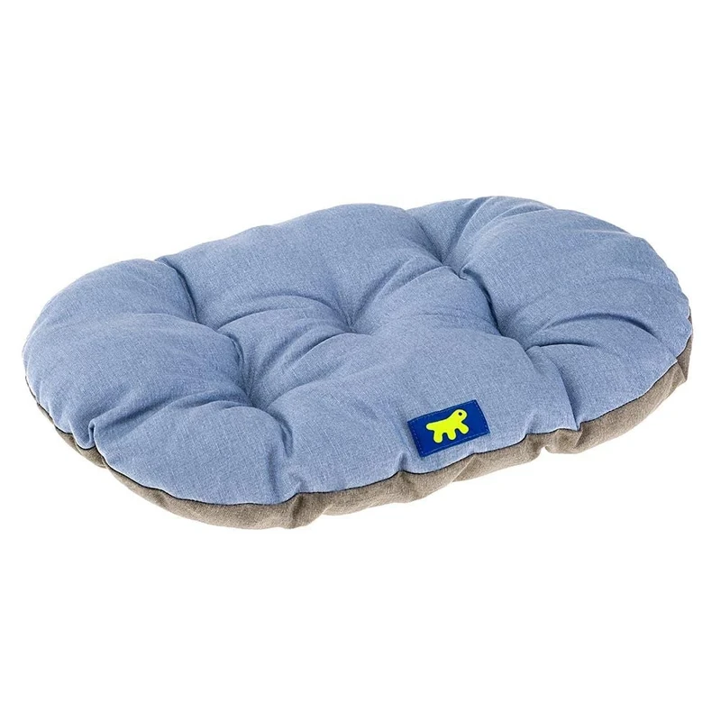 Ferplast Dog Bed Large Dog Cushion Washable Pet Mattress in Cotton with Soft Padding, 100 x 63 cm. Sky blue