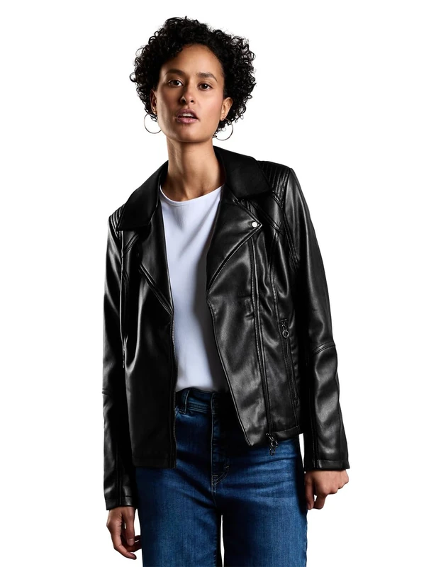 Street One Women's A212184 Biker Jacket, Black, 36