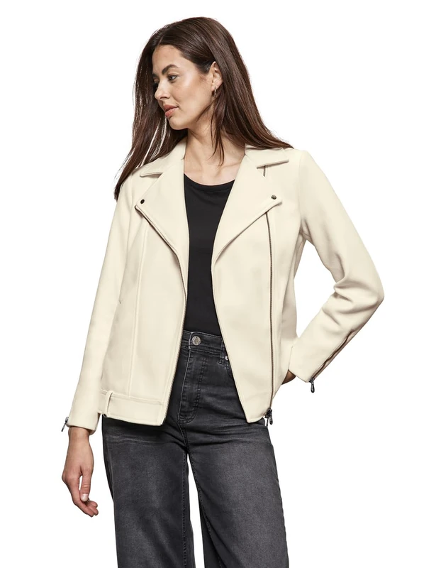 Street One Women's A212186 Biker Jacket, Snow Cream, 46