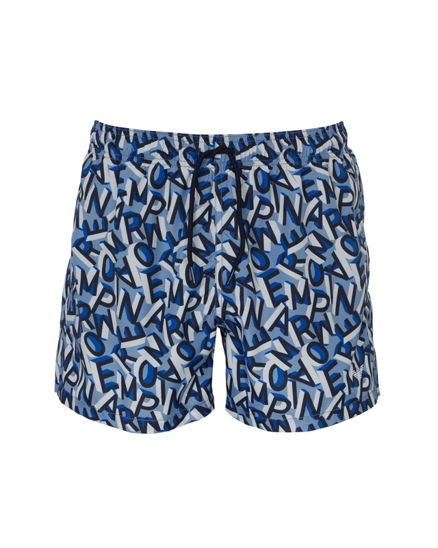 Emporio Armani MAN Macro Lettering MID Boxer Blue S