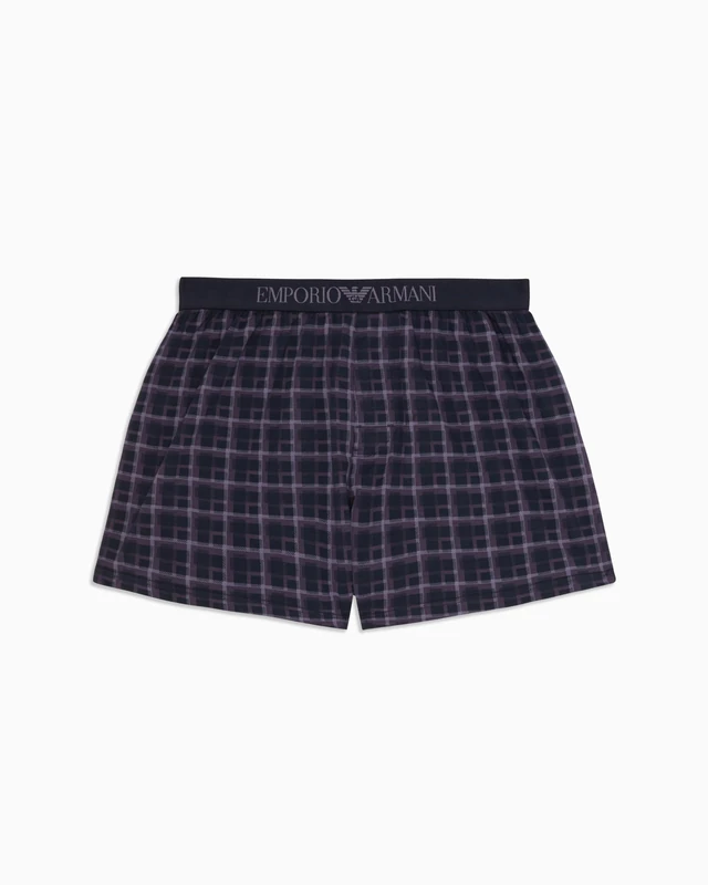 Emporio Armani MAN CLASSIC PATTERN MIX BOXER Blue XL