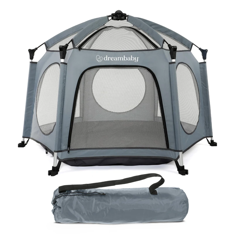 Dreambaby Adventure Pop Up Playpen for Kids, Indoor and Outdoor, Portable Playard with Base and Anti UV Canopy, Foldable Baby Play Yard for Travel