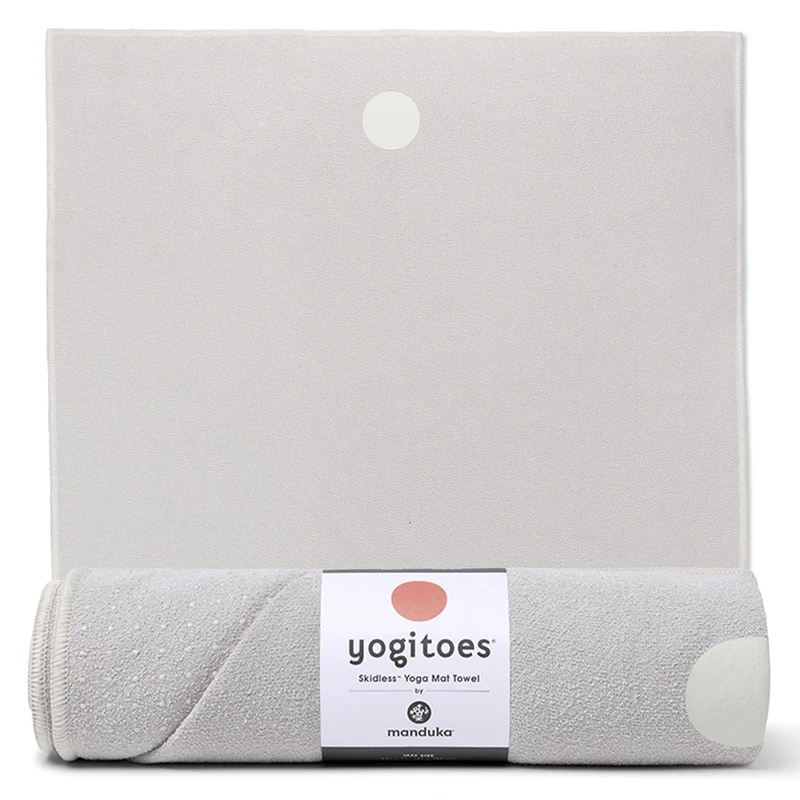 Manduka Yogitoes Yoga Towel for Mat Nonslip and Quick Dry for Hot Yoga with Rubber Bottom Grip Dots 71 Inch Long Thin and Lightweight