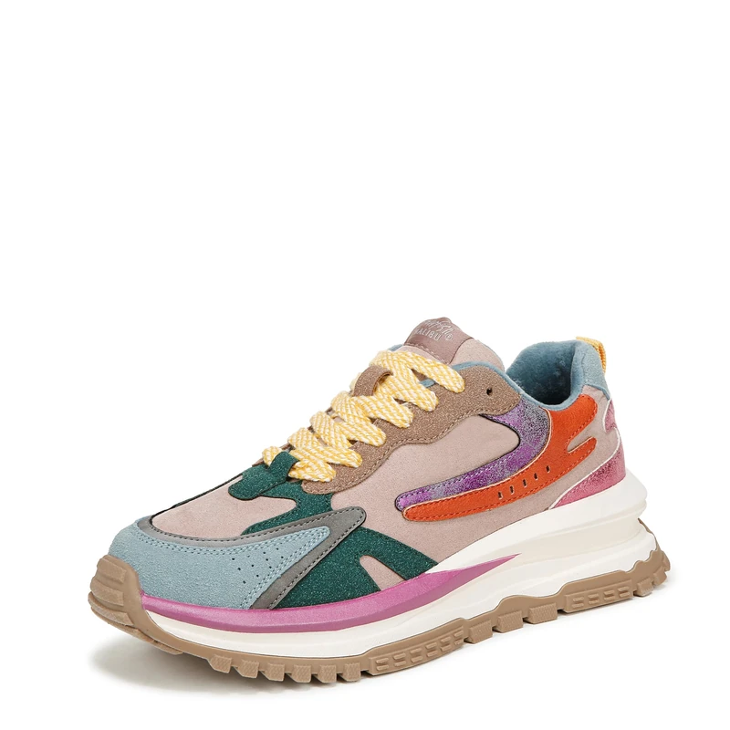 Blowfish Malibu Women's Retro Sneaker, Mauve/Whiskey Microsuede, 5 UK