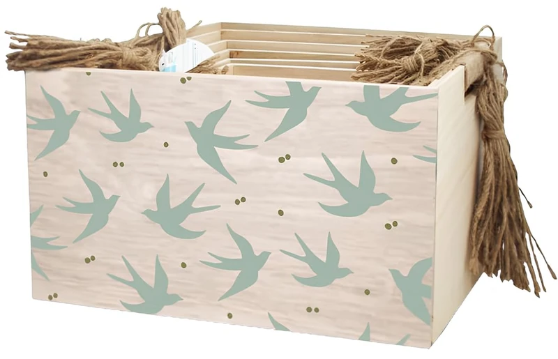 FORNOR 25155 WOOD BOX GOLONDRINA X6 25x15x12cm/ - Image 1