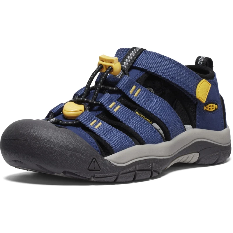 KEEN Unisex-Child Newport H2 Closed Toe Water Sandals, Naval Academy/Keen Yellow, 13