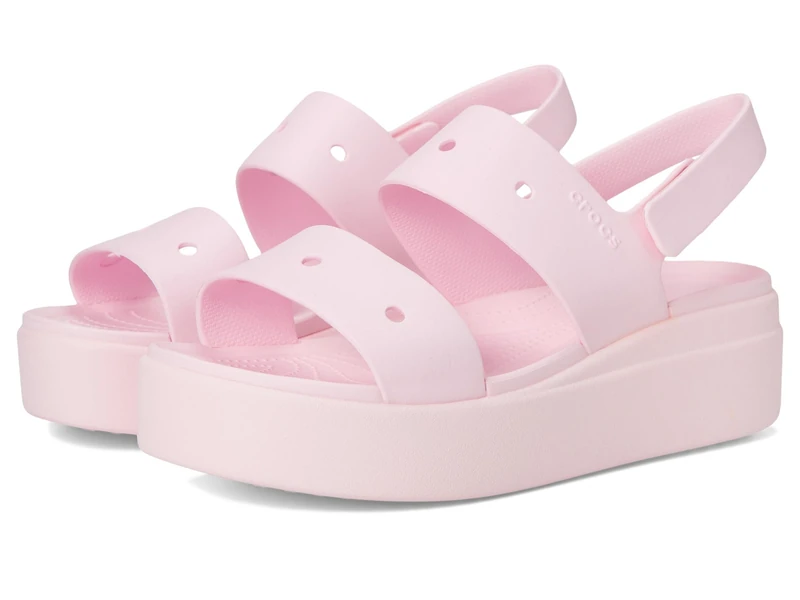 Crocs Women Sandal, Brooklyn 4U, Pink Milk, 7 UK Women