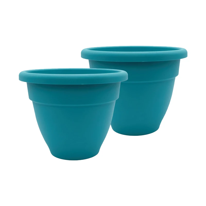 The HC Companies Planters, Dusty Teal, 16" (Pack of 2)
