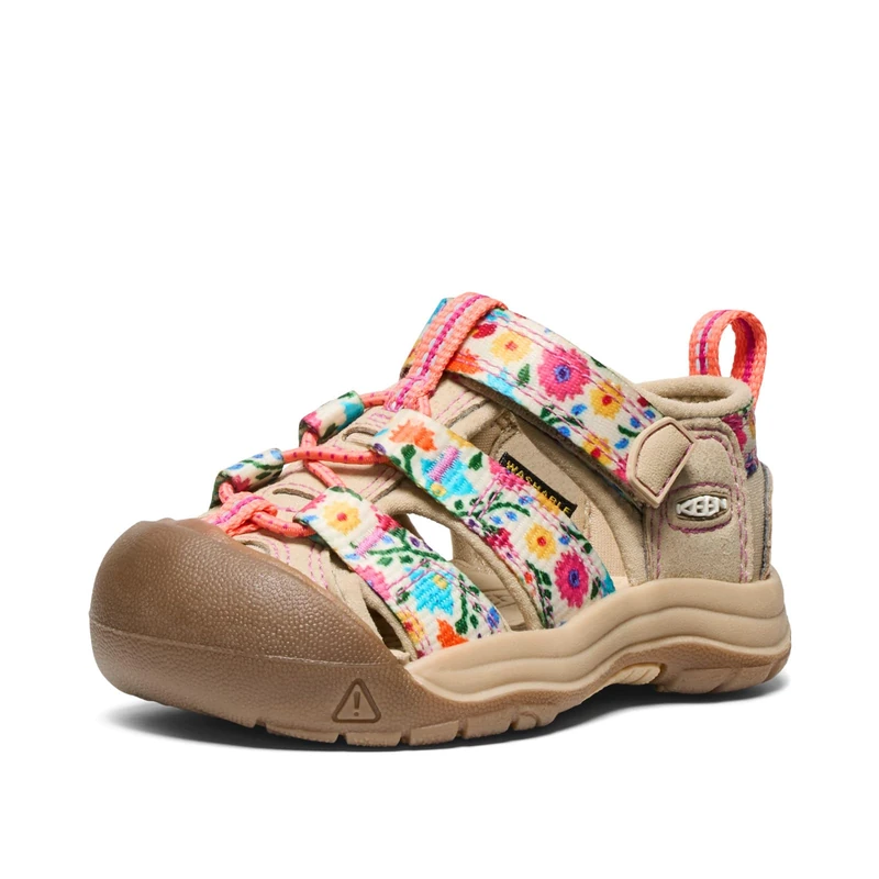 KEEN Unisex-Child Newport H2 Closed Toe Water Sandals, Safari/Birch, 6