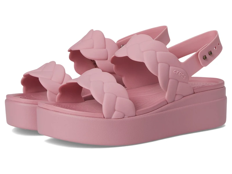Crocs Women Sandal,Brooklyn Woven Upper LW,Rosette,4 UK Women