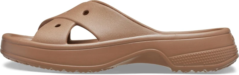 Crocs Women Slide,Classic Womens Cross Strap,Milk Chocolate,3 UK Women