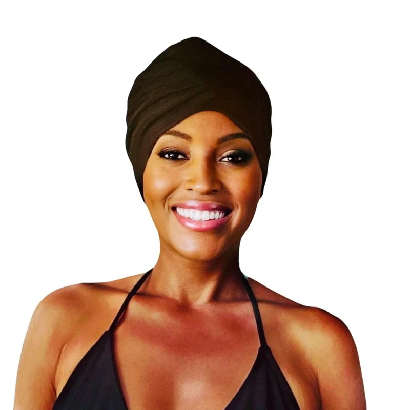 Waterproof Swim Turban, Extra Large Swip Cap. Keeps Hair Dry. Protection from Swimming Pools, Salt Water and UV Rays. for Long Hair, Braids, Weaves, Locs and Extensions. Silicone Waterproof Liner