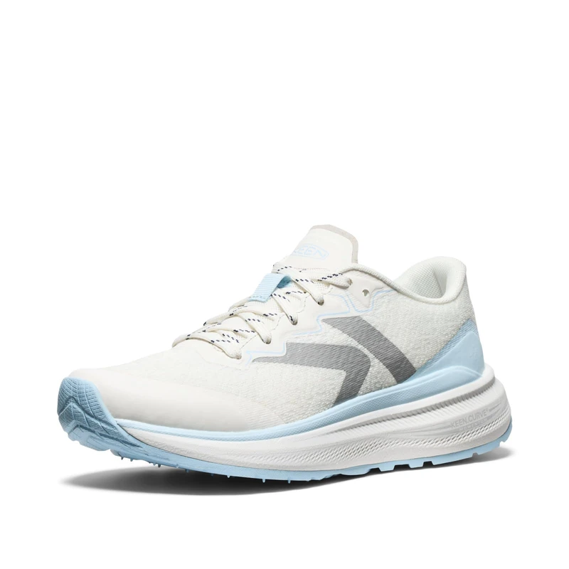 KEEN Women's WK500 Breathable Comfortable Supportive Walking Shoes, Star White/Skyway, 8