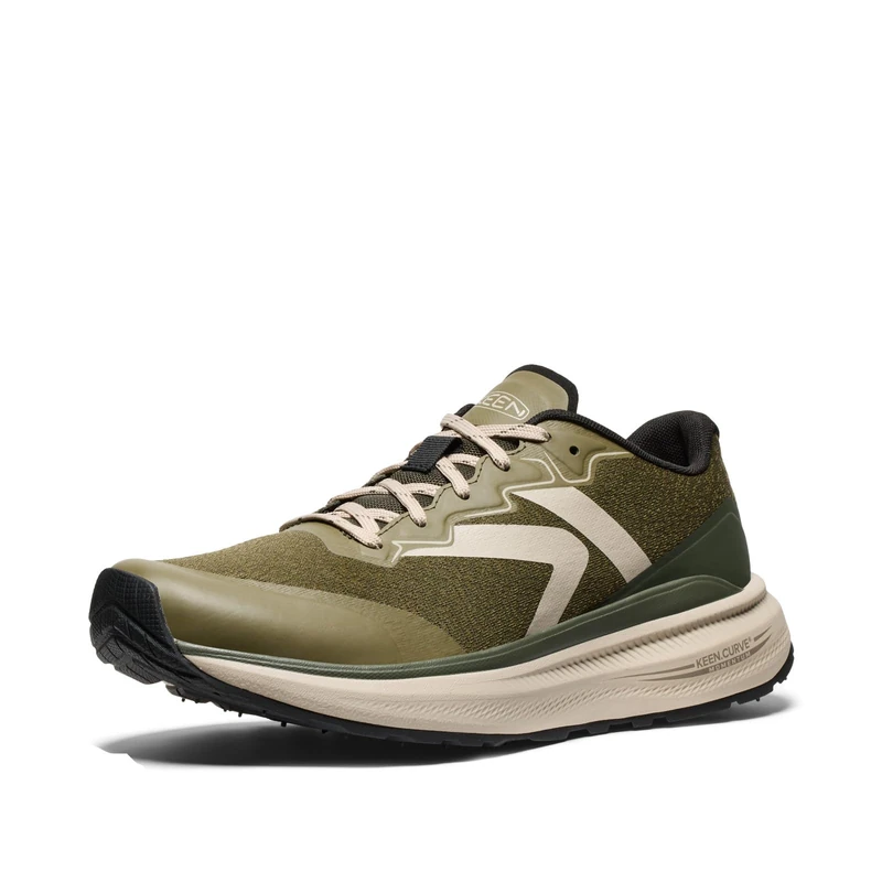 KEEN Men's WK500 Breathable Comfortable Supportive Walking Shoes, Winter Moss/Plaza Taupe, 8.5