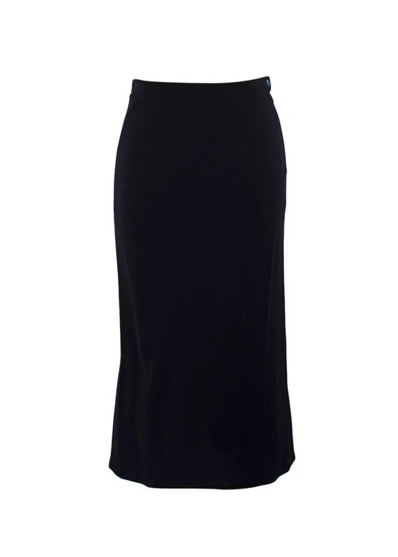 Balmain Pre-Loved Navy Blue Midi Skirt