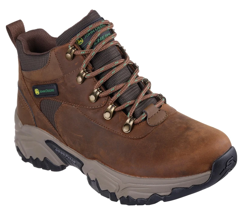 Skechers Men's Terraform Veckman Hiking Boot, Dark Brown Leather/Duraleather/Mesh/Trim, 10.5 UK