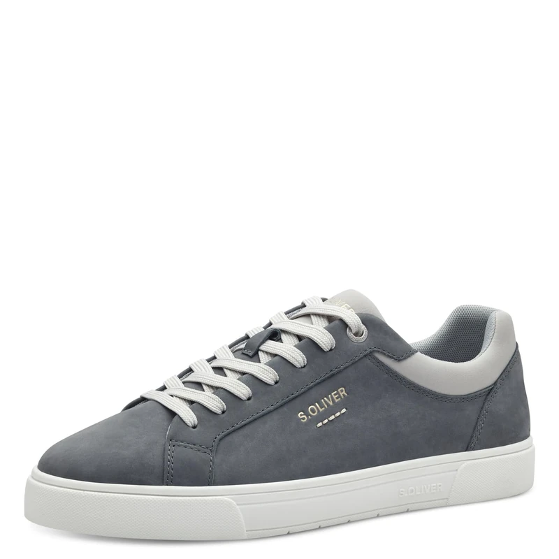 s.Oliver Men's Low 5-13604-43 Trainers, Blue Nubuck, 44 EU, Blue Nubuck, 9.5 UK