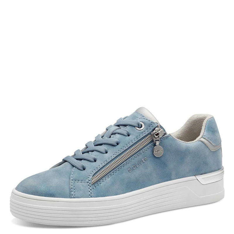 s.Oliver Women 5-23621-44 Sneaker, Light Blue, 7 UK