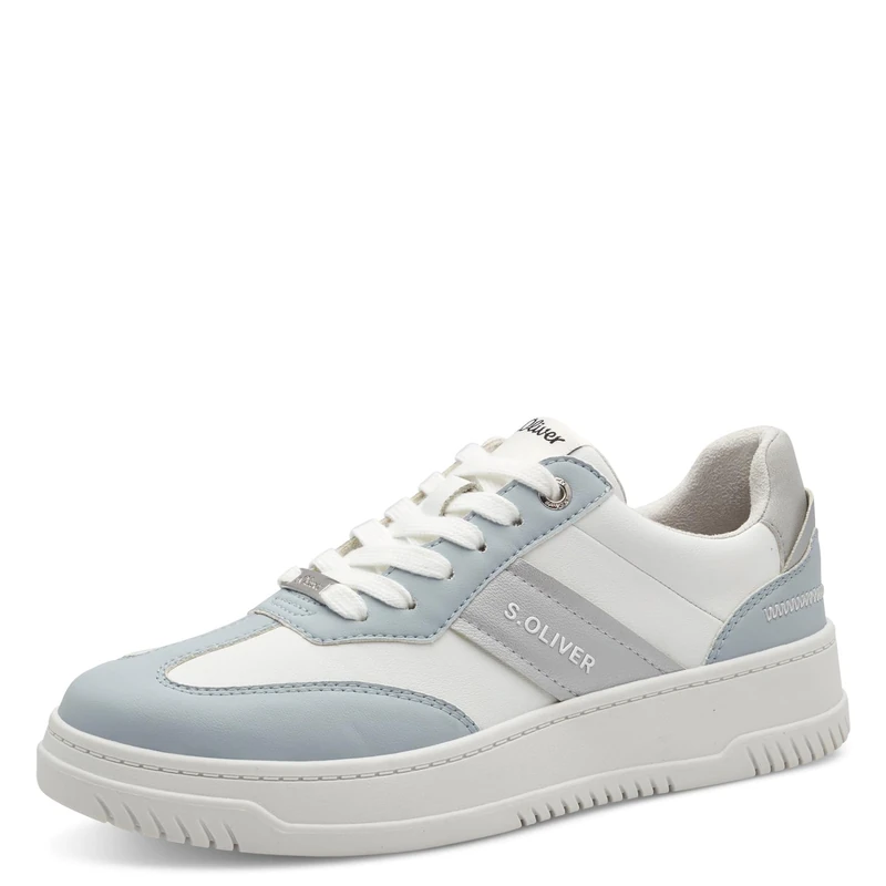 s.Oliver Women 5-23623-43 Sneaker, Light Blue Com, 5 UK
