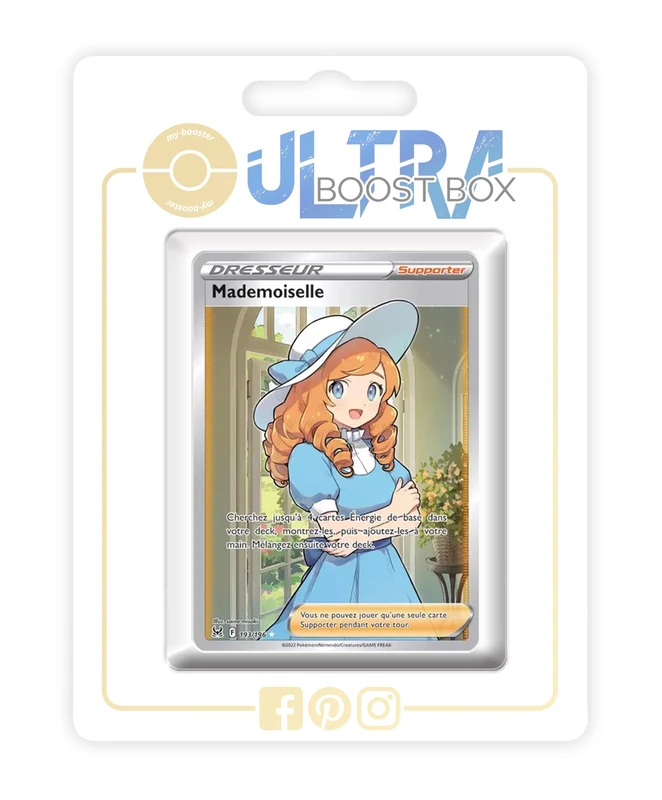 Mademoiselle (Lady) 193/196 Full Art Trainer - Ultraboost X Epée et Bouclier 11 Origine Perdue - Box of 10 Pokemon French Cards