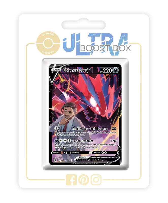 Éthernatos V (Eternatus V) TG21/TG30 Alternative Shiny Pokémon Gallery - Ultraboost X Epée et Bouclier 11 Origine Perdue - Box of 10 Pokemon French Cards
