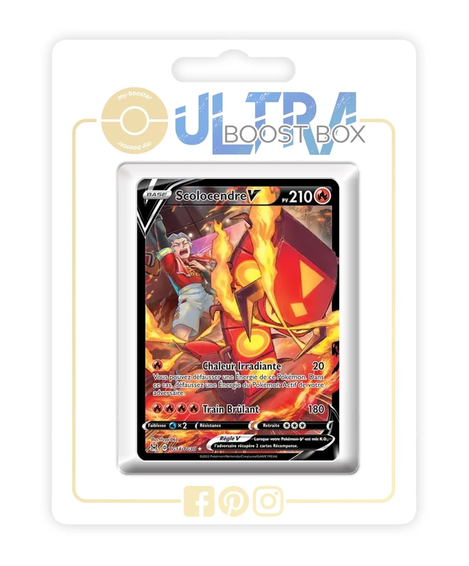 Scolocendre V (Centiskorch V) TG14/TG30 Alternative Shiny Pokémon Gallery - Ultraboost X Epée et Bouclier 11 Origine Perdue - Box of 10 Pokemon French Cards