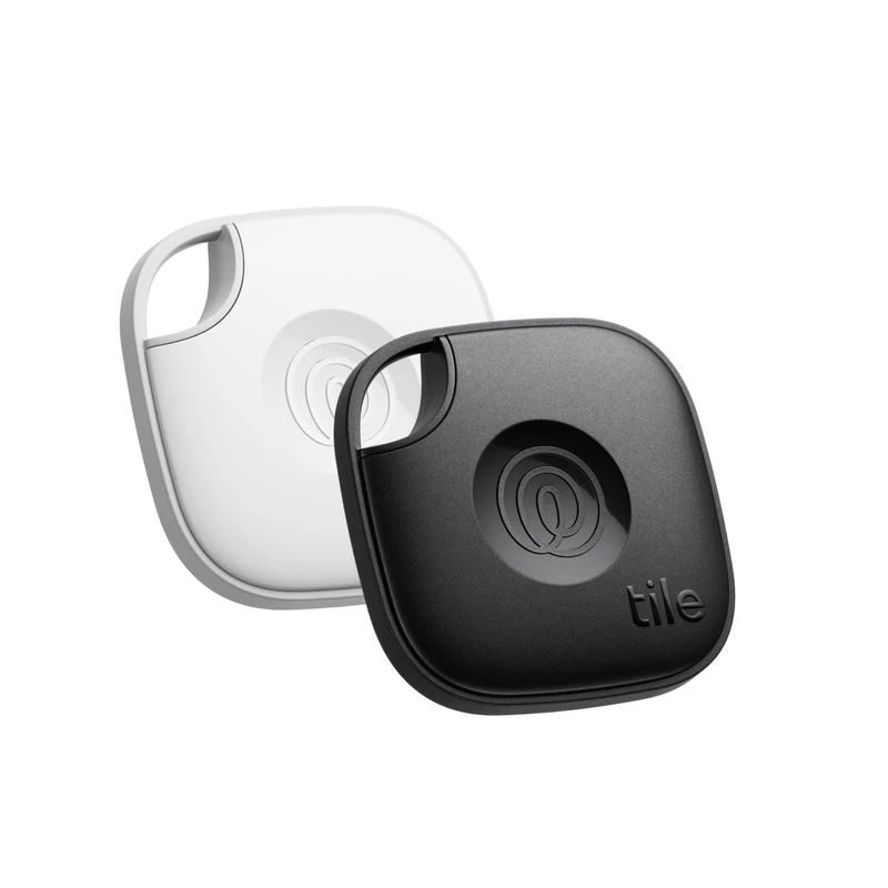 Tile by Life360 Mate - Bluetooth Tracker, Keys Finder and Item Locator for Keys, Bags and More. Phone Finder, Both iOS and Android Compatible, Pack of 2 (Black/White)