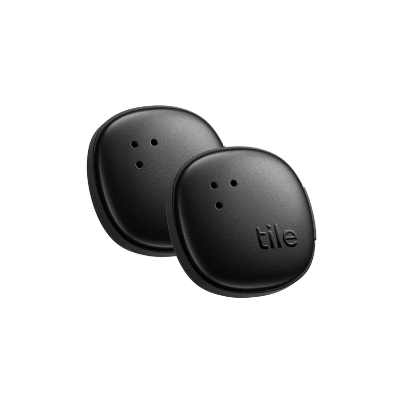 Tile by Life360 Sticker - Small Bluetooth Tracker, Remote Finder and Item Locator for Bikes, Glasses and More, Both iOS and Android Compatible, Phone Finder, Pack of 2 (Black) - Image 1