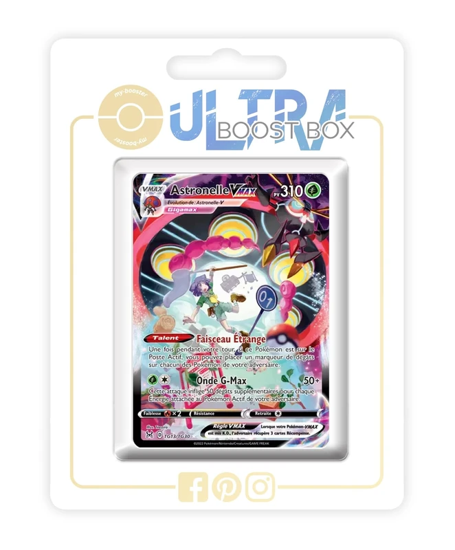Astronelle VMAX (Orbeetle VMAX) TG13/TG30 Alternative Shiny Pokémon Gallery - Ultraboost X Epée et Bouclier 11 Origine Perdue - Box of 10 Pokemon French Cards