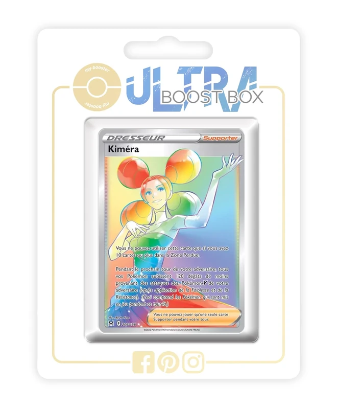 Kiméra (Fantina) 206/196 Shiny Rainbow Trainer - Ultraboost X Epée et Bouclier 11 Origine Perdue - Box of 10 Pokemon French Cards