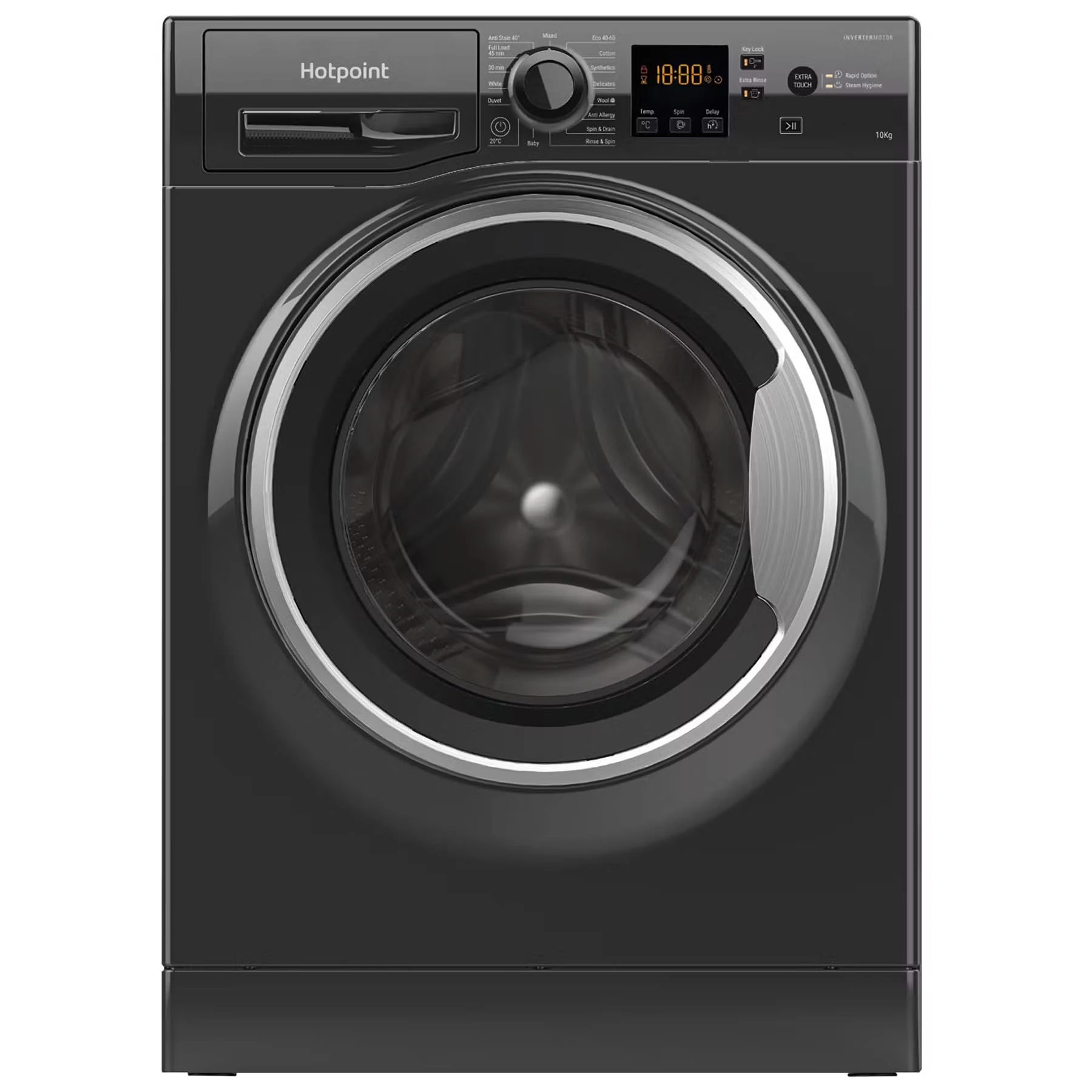 Hotpoint NSWM1046BSUK 10kg 1400rpm Washing Machine - Black