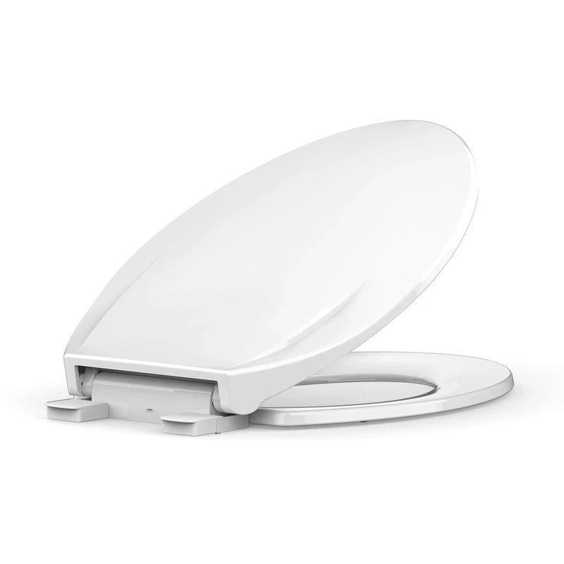 Toilet Seat Elongated,Toilet Seat with Quick-Release and Quick-Attach, Plastic Toilet Seat with Soft Close,Easy Install and Clean - White