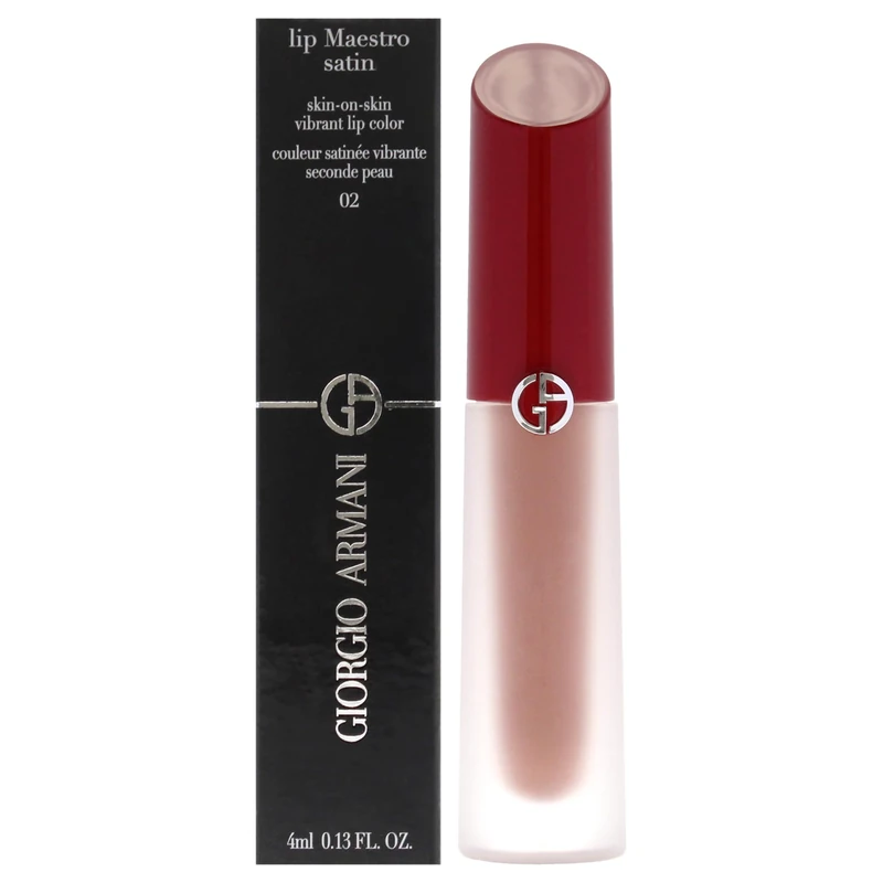 Lip Maestro Satin Long-Lasting Lipstick - 02 Weekend Getaway by Giorgio Armani for Women - 0.13 oz Lipstick